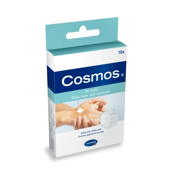 Пластырь Cosmos Aqua водостойкий, дышащий 10 шт.