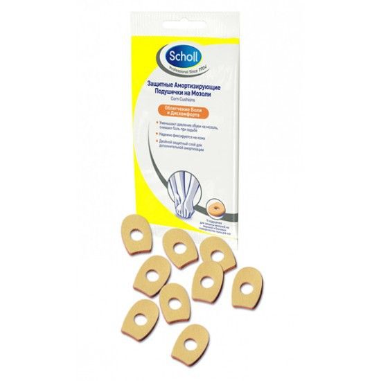 SCHOLL Подушечки защитные амортизирующие на мозоли 9 шт