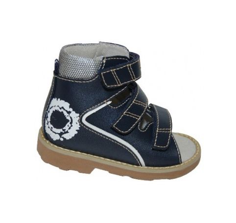 Сандали Ортек c высоким берцем для мальчиков 60331Z т.синий/белый