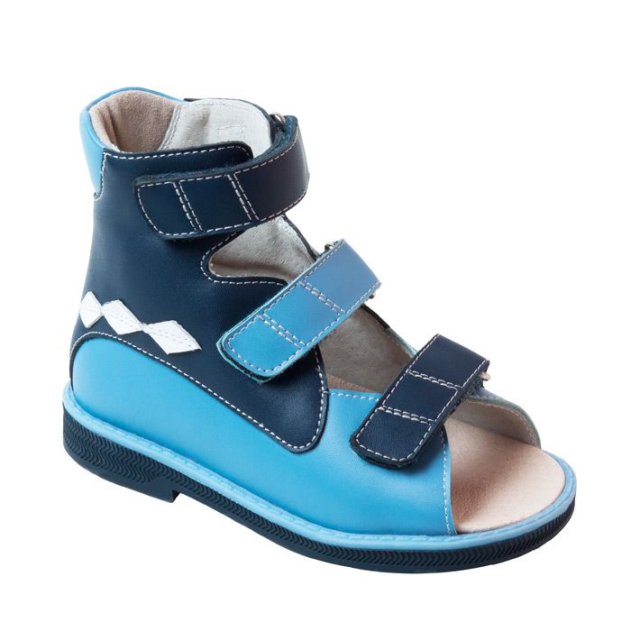 Сандали ортопедические Ортобум для мальчиков 71597-33 т.синий/голубой