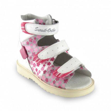 Сандали ортопедические Сурсил-Орто для девочек 15-241М белый/розовый