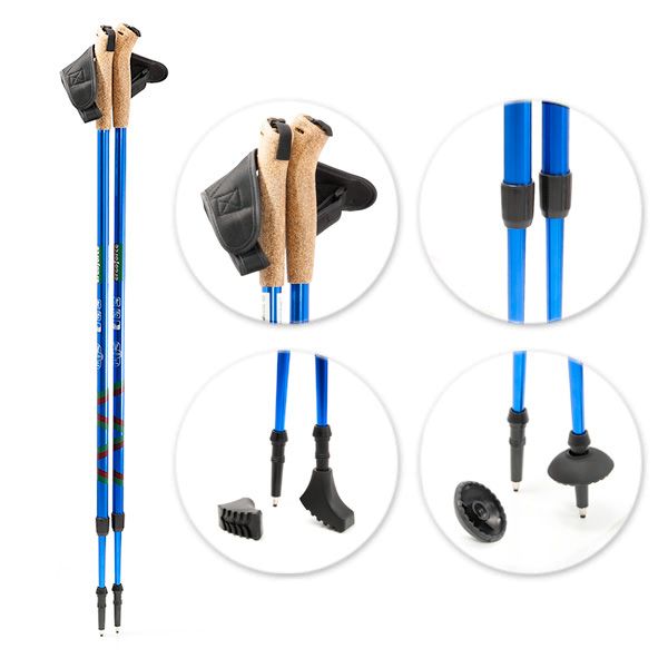 Палки для скандинавской ходьбы E0673 (красный/синий)