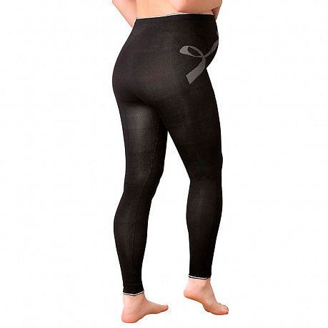 Легинсы для беременных Фэст бесшовные Б-754 черные с узором. Изображение 2 из 3