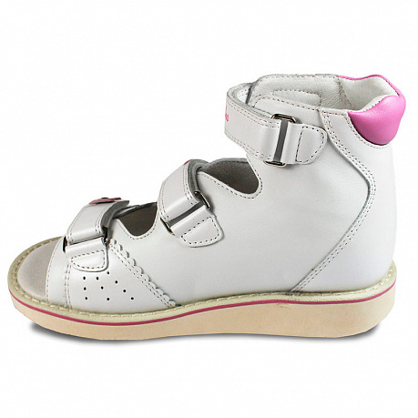 Сандали ортопедические Сурсил-Орто для девочек 15-306М белый/розовый. Изображение 3 из 3