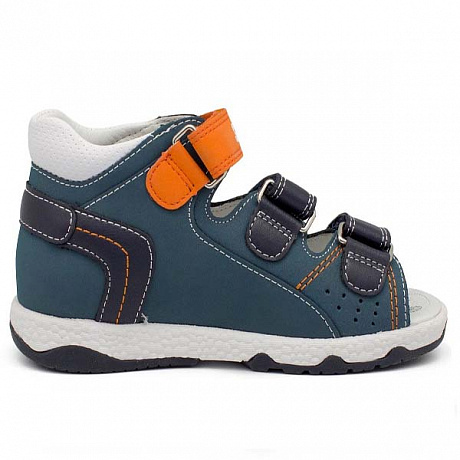 Сандали ортопедические Сурсил-Орто для мальчиков 55-518M синий-оранжевый . Изображение 2 из 4