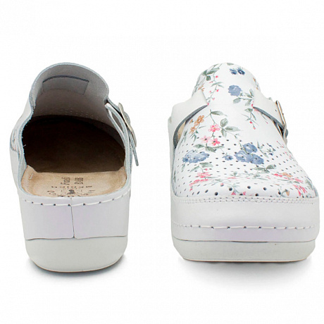 Сабо Fratelli Babb женские D-300 белый/цветочный принт. Изображение 3 из 4