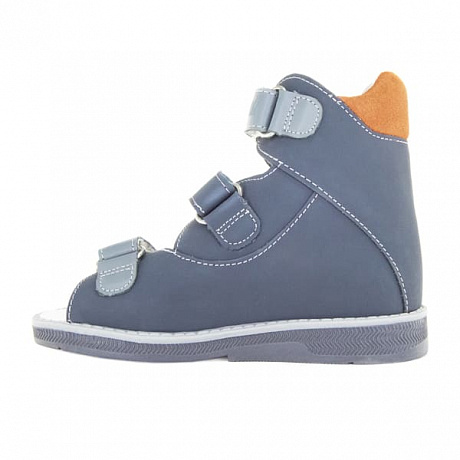 Сандали ортопедические Ортобум для мальчиков 71397-7 серо-синие. Изображение 2 из 4